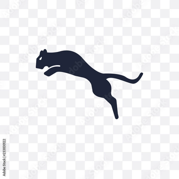 Fototapeta puma transparent icon. puma symbol design from Animals collection.
