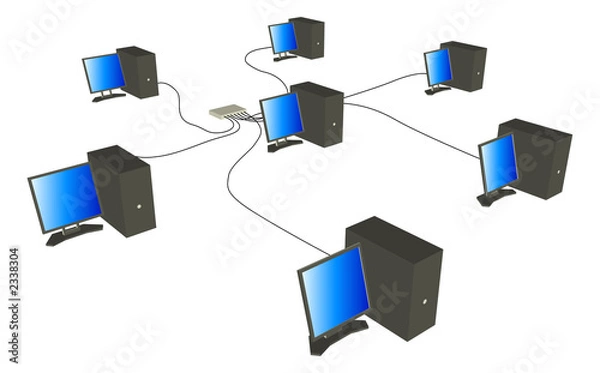 Fototapeta computer network