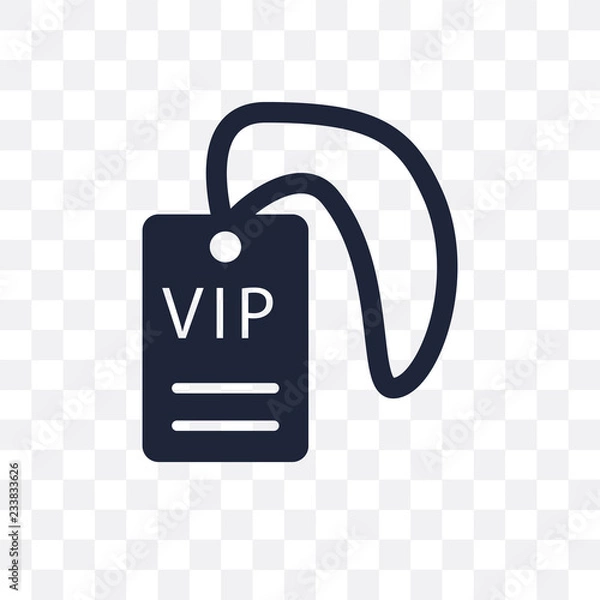 Obraz Vip pass transparent icon. Vip pass symbol design from Cinema collection.