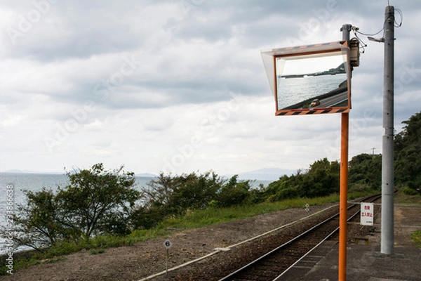 Obraz 駅の安全ミラー