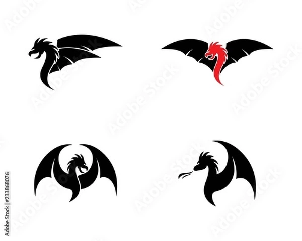 Fototapeta Dragon head logo