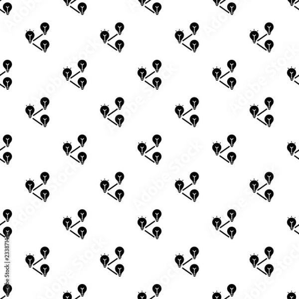 Fototapeta Idea bulb interaction pattern seamless vector repeat for any web design