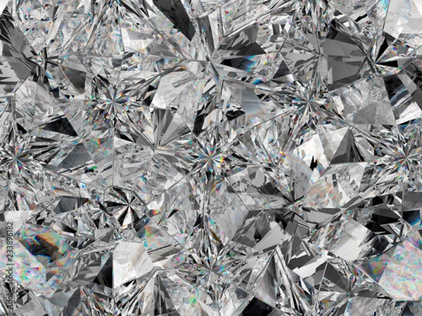 Obraz diamond structure extreme closeup and kaleidoscope