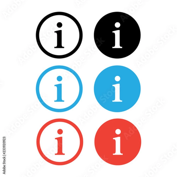 Obraz Info icon. Information symbol app vector
