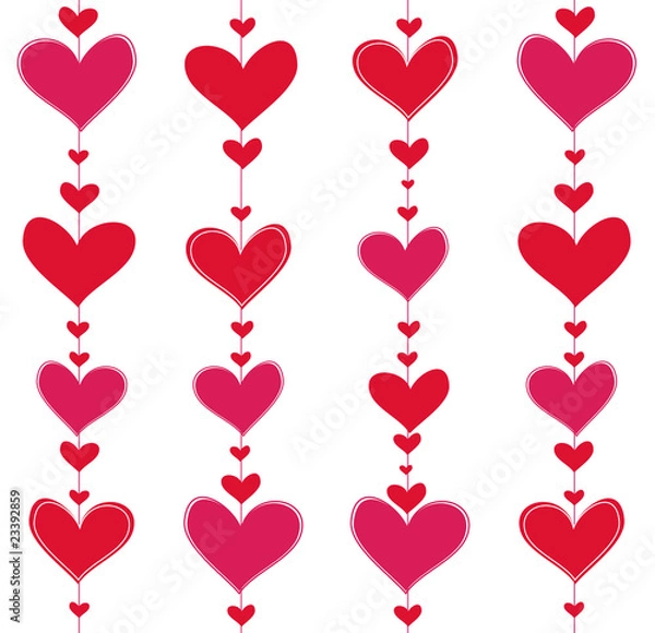 Fototapeta vector background with hearts