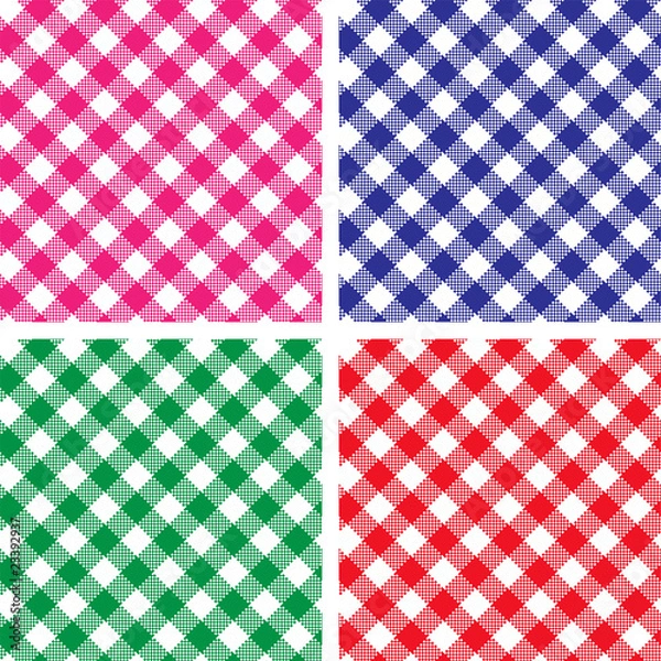 Fototapeta Four Gingham Plaids