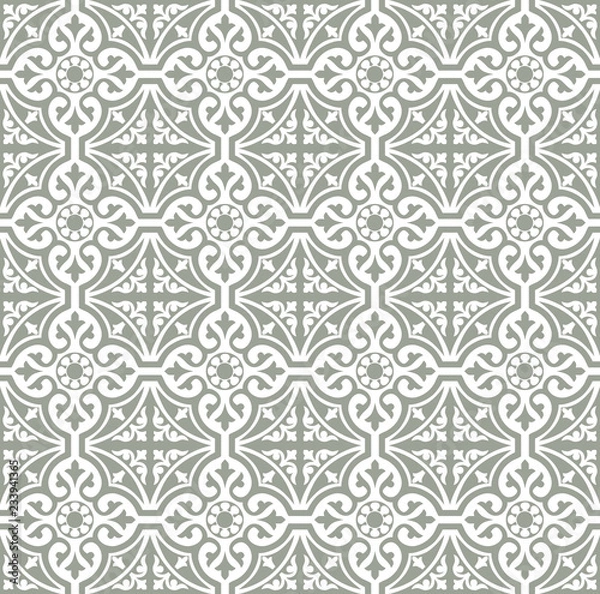 Obraz Green leaves tiles pattern