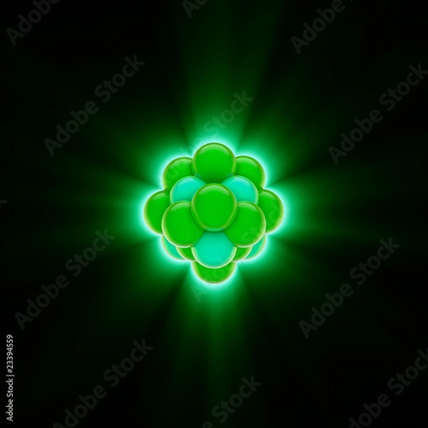 Obraz Glowing Green Nuclear Core