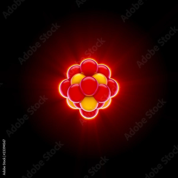Fototapeta Glowing Red Nuclear Core