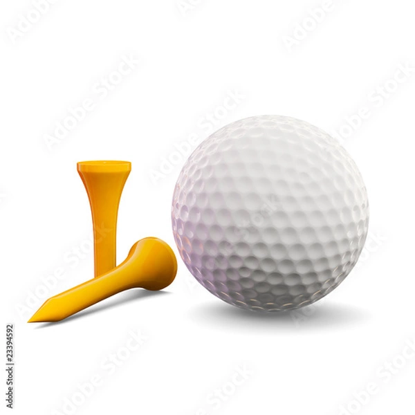 Obraz Golf Ball with Tees