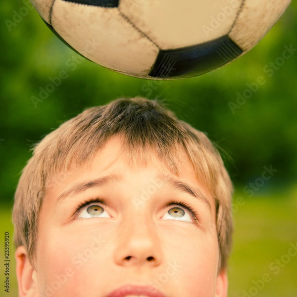 Obraz boy soccer ball