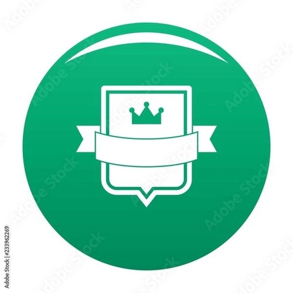 Fototapeta Badge emperor icon. Simple illustration of badge emperor vector icon for any design green