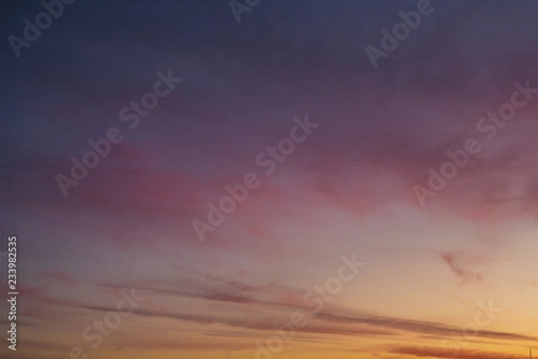 Obraz Mutli Colored Clouds at Sunset, Cloud Texture - Stock image