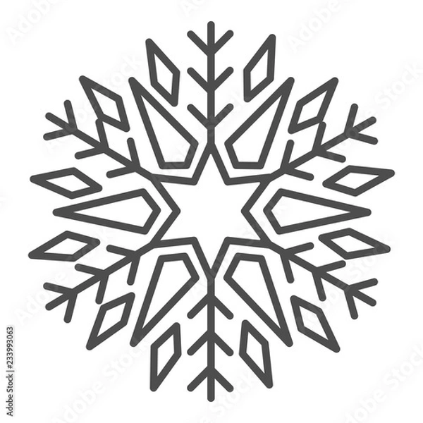 Obraz Snowflake Icon Silhouette