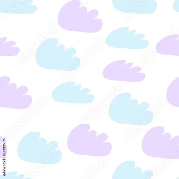 Obraz Simple seamless pattern with clouds. Vector Pattern illustration