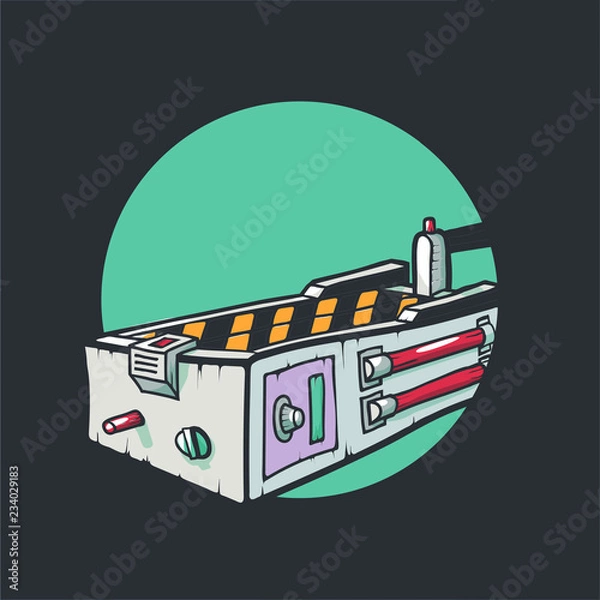 Fototapeta A trap for ghosts isolated. Vector illustration.