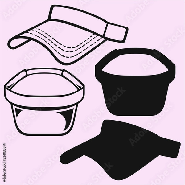 Obraz set of visor cap