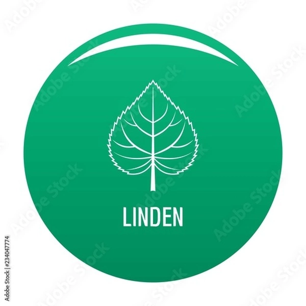 Obraz Linden leaf icon. Simple illustration of linden leaf vector icon for any design green