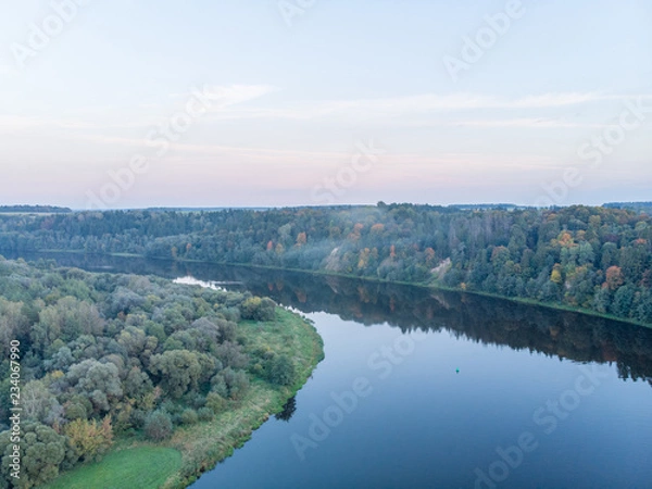Obraz Aerial view of River mouth