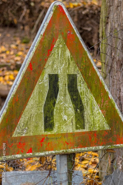 Obraz old traffic sign