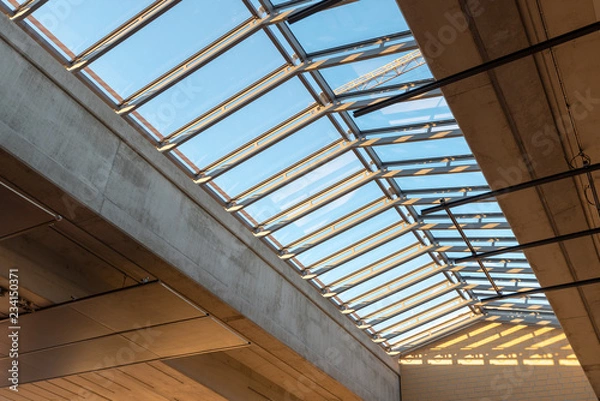 Fototapeta View of a window of a tunnel.