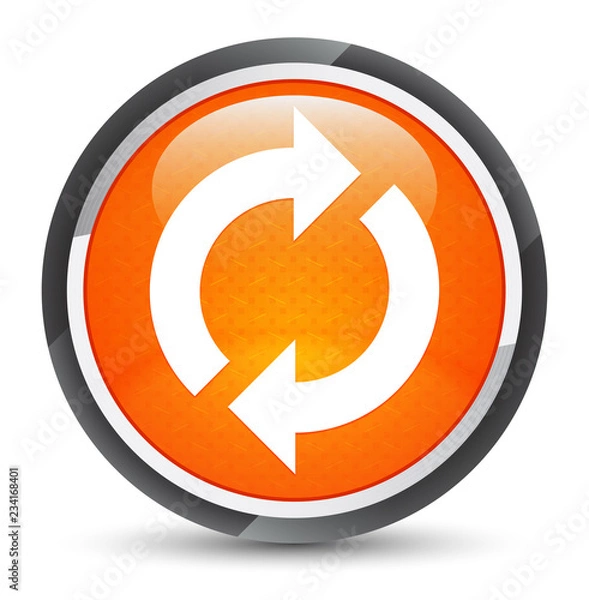 Fototapeta Update icon galaxy orange round button