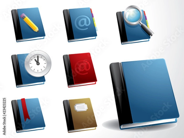 Obraz Vector book icon set