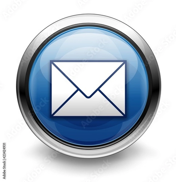 Obraz Blue email button
