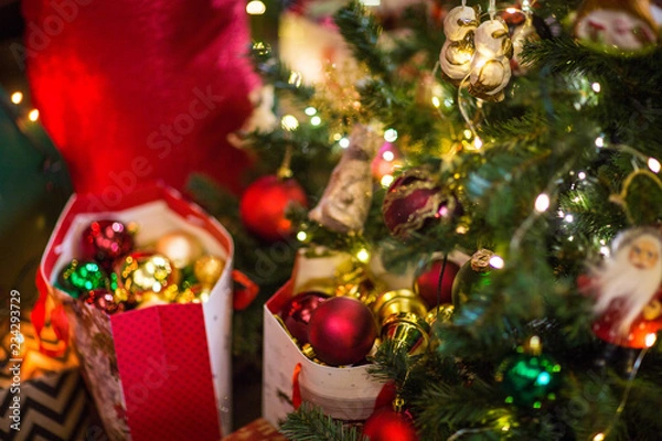 Fototapeta Christmas and New Year decorations