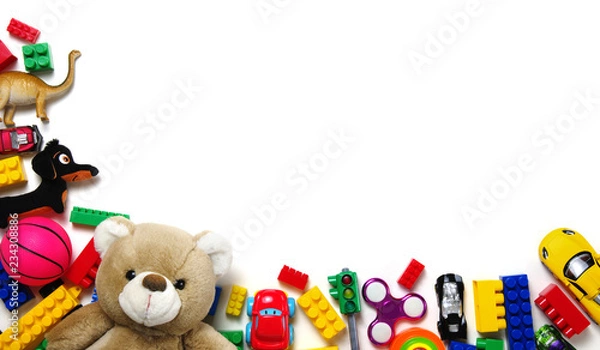 Obraz Zabawki na białym