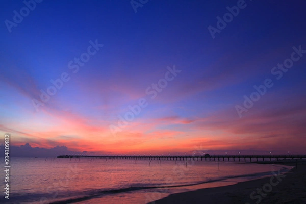 Fototapeta sunset on the beach