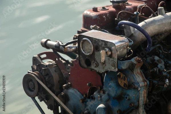 Obraz boat engine repair