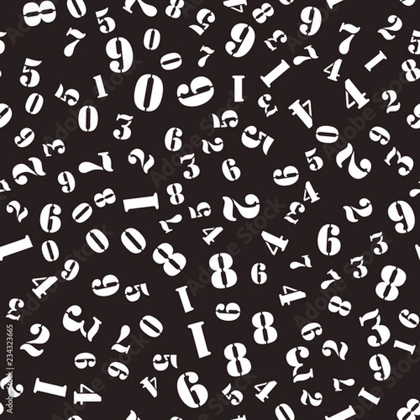 Obraz Seamless Abstract Vector Pattern with Different color Numbers. 