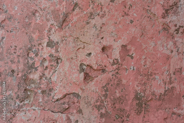 Fototapeta Wall fragment with scratches and cracks. It can be used as a background