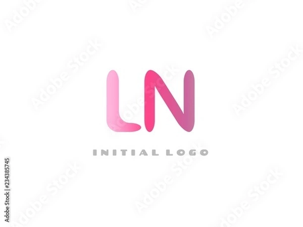 Obraz LN Initial Logo for your startup venture