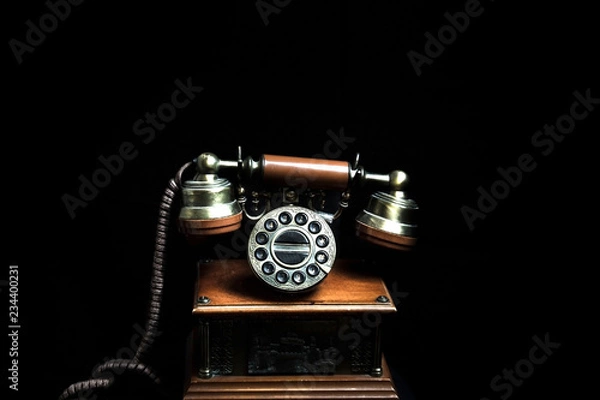 Obraz Tło. Stary telefon - zbliżenie.