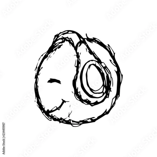 Obraz Abstract scribble drawing of a music lovers.