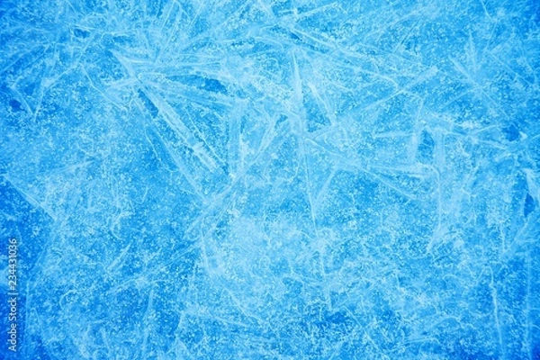 Obraz Blue Ice Texture Background with Crystal Surface