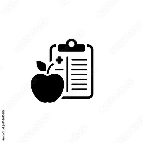 Obraz Ikona płaski dieta medyczna