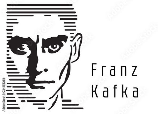 Obraz franz kafka vector portrait