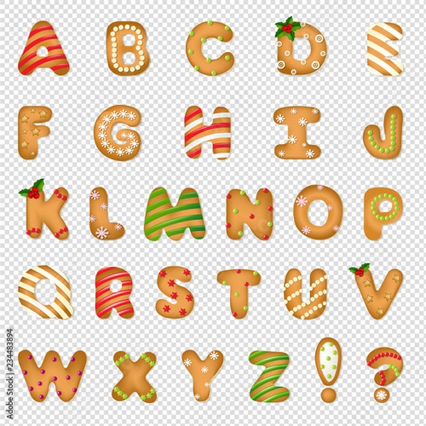 Obraz Xmas Gingerbread Cookie Alphabet
