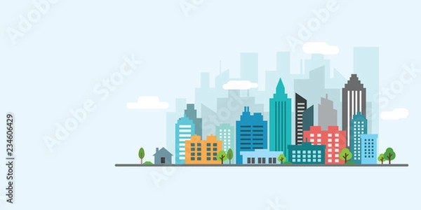 Obraz landscape city vector