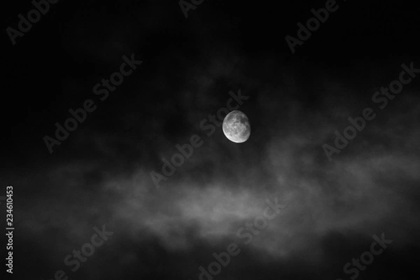 Fototapeta cloudy moon