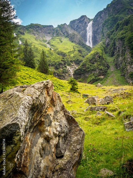 Obraz The Schleier waterfall at the Hintersee in Mittersill Salzburg