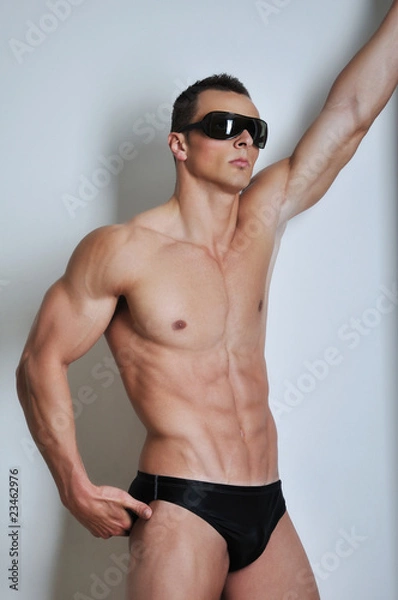 Obraz Athletic man with six-pack abs