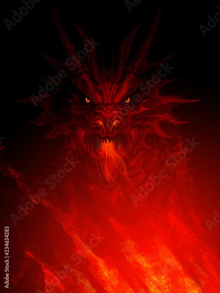 Obraz Mighty dragon head