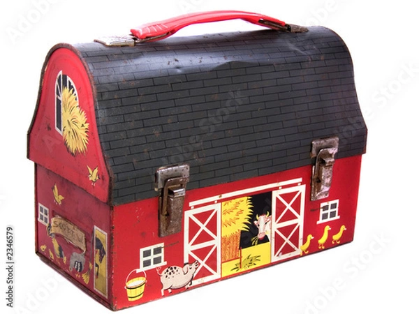 Obraz 1950s child school lunchbox