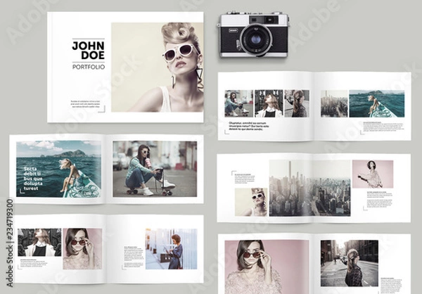 Obraz Układ broszury portfolio