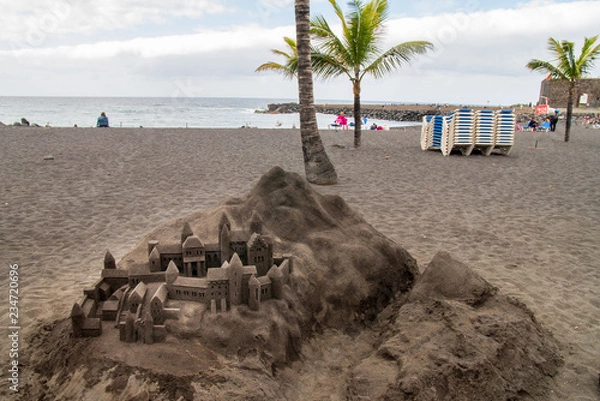 Obraz eine sandburg am strand