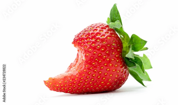Obraz Ripe strawberry isolated on a white background